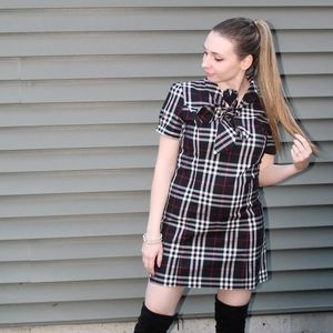 Sveta Plaid Dress